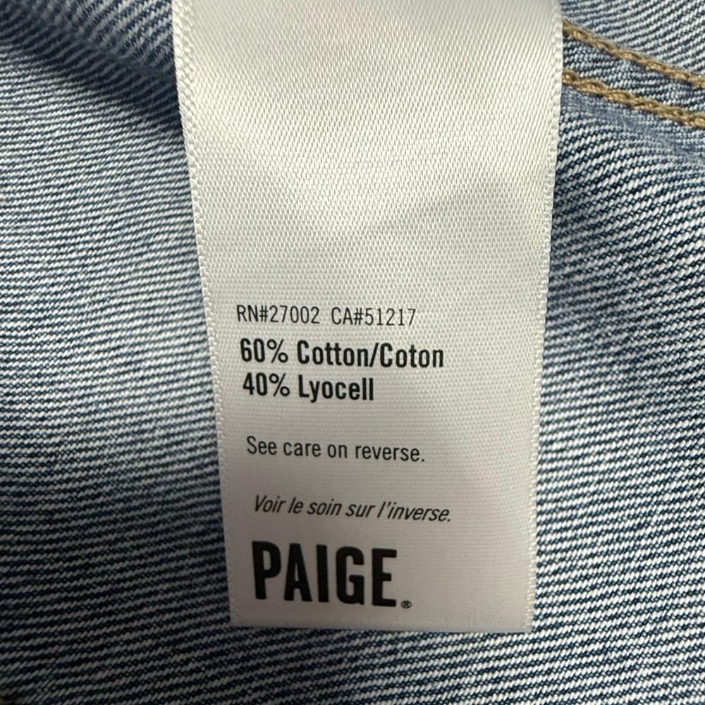 PAIGE Rowan distressed Denim Jacket XS - Picture 7 of 13